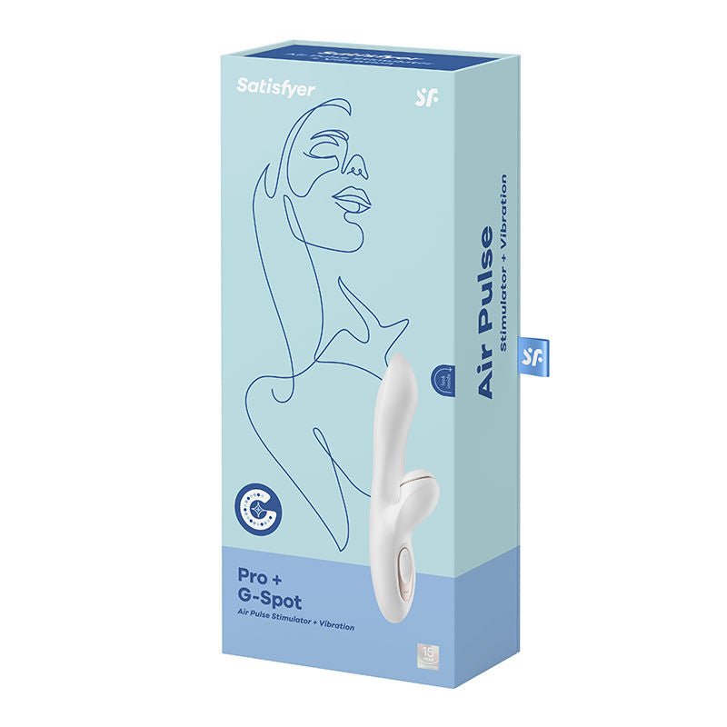 Satisfyer - pro + g-spot vibrator -  box side view | Flirtybay.com.au
